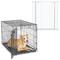 Show in main carousel: MidWest iCrate Fold & Carry Single Door Collapsible Dog Crate, 36 inch + Steel Pet Gate, White, 39-in slide 1 of 9
