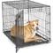 Show in main carousel: MidWest iCrate Fold & Carry Single Door Collapsible Dog Crate, 36 inch + Steel Pet Gate, White, 39-in slide 2 of 9