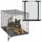 Show in main carousel: MidWest iCrate Fold & Carry Single Door Collapsible Dog Crate, 48 inch + Steel Pet Gate, Graphite, 39-in slide 1 of 9