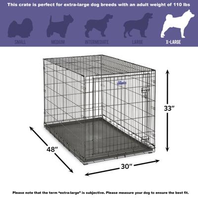 Show full view: MidWest iCrate Fold & Carry Single Door Collapsible Dog Crate, 48 inch + Steel Pet Gate, Graphite, 39-in slide 4 of 9