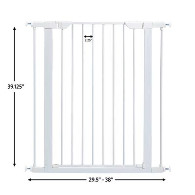 Show full view: MidWest iCrate Fold & Carry Single Door Collapsible Dog Crate, 48 inch + Steel Pet Gate, White, 39-in slide 8 of 9