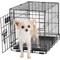 Show in main carousel: MidWest iCrate Fold & Carry Single Door Collapsible Wire Crate, 18 inch + Quiet Time Ombre Swirl Dog Crate Mat, Grey, 18-in slide 2 of 10