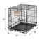 Show in main carousel: MidWest iCrate Fold & Carry Single Door Collapsible Wire Crate, 18 inch + Quiet Time Ombre Swirl Dog Crate Mat, Grey, 18-in slide 3 of 10