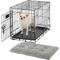 Show in main carousel: MidWest iCrate Fold & Carry Single Door Collapsible Wire Crate, 22 inch + Quiet Time Ombre Swirl Dog Crate Mat, Grey, 22-in slide 1 of 10