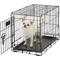 Show in main carousel: MidWest iCrate Fold & Carry Single Door Collapsible Wire Crate, 22 inch + Quiet Time Ombre Swirl Dog Crate Mat, Grey, 22-in slide 2 of 10