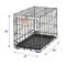 Show in main carousel: MidWest iCrate Fold & Carry Single Door Collapsible Wire Crate, 22 inch + Quiet Time Ombre Swirl Dog Crate Mat, Grey, 22-in slide 3 of 10