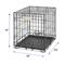 Show in main carousel: MidWest iCrate Fold & Carry Single Door Collapsible Wire Crate, 24 inch + Quiet Time Ombre Swirl Dog Crate Mat, Grey, 24-in slide 3 of 10