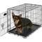 Show in main carousel: MidWest iCrate Fold & Carry Single Door Collapsible Wire Crate, 30 inch + Quiet Time Ombre Swirl Dog Crate Mat, Grey, 30-in slide 2 of 10