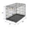 Show in main carousel: MidWest iCrate Fold & Carry Single Door Collapsible Wire Crate, 30 inch + Quiet Time Ombre Swirl Dog Crate Mat, Grey, 30-in slide 3 of 10