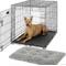 Show in main carousel: MidWest iCrate Fold & Carry Single Door Collapsible Wire Crate, 42 inch + Quiet Time Ombre Swirl Dog Crate Mat, Grey, 42-in slide 1 of 10