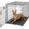 Show in main carousel: MidWest iCrate Fold & Carry Single Door Collapsible Wire Crate, 42 inch + Quiet Time Ombre Swirl Dog Crate Mat, Grey, 42-in slide 2 of 10