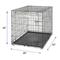 Show in main carousel: MidWest iCrate Fold & Carry Single Door Collapsible Wire Crate, 42 inch + Quiet Time Ombre Swirl Dog Crate Mat, Grey, 42-in slide 3 of 10