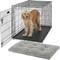 Show in main carousel: MidWest iCrate Fold & Carry Single Door Collapsible Wire Crate, 48 inch + Quiet Time Ombre Swirl Dog Crate Mat, Grey, 48-in slide 1 of 10