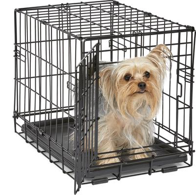 Show full view: MidWest iCrate Fold & Carry Single Door Collapsible Wire Dog Crate, 18 inch slide 2 of 12