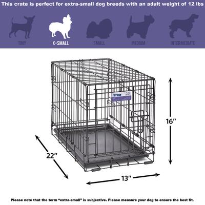 Show full view: MidWest iCrate Fold & Carry Single Door Collapsible Wire Dog Crate, 22 inch slide 8 of 12
