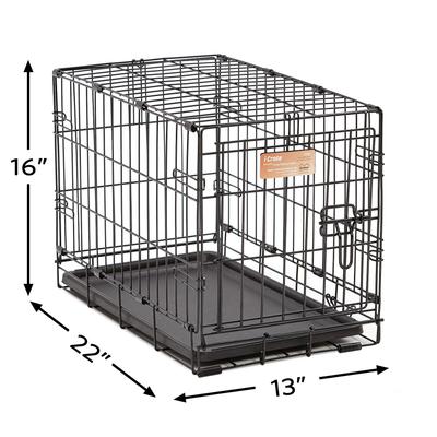 Show full view: MidWest iCrate Fold & Carry Single Door Collapsible Wire Dog Crate, 22 inch slide 9 of 12