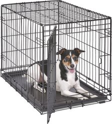 MidWest iCrate Fold & Carry Single Door Collapsible Wire Dog Crate, 30 inch slide 2 of 9