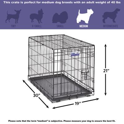 Show full view: MidWest iCrate Fold & Carry Single Door Collapsible Wire Dog Crate, 30 inch slide 8 of 12