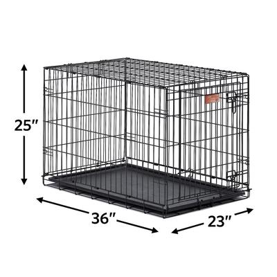 Show full view: MidWest iCrate Fold & Carry Single Door Collapsible Wire Dog Crate, 36 inch slide 9 of 12