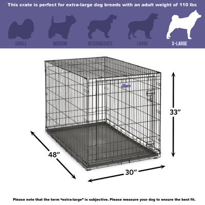 Show full view: MidWest iCrate Fold & Carry Single Door Collapsible Wire Dog Crate, 48 inch slide 8 of 12