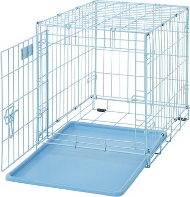 Show full view: MidWest iCrate Single Door Collapsible Wire Dog Crate, Blue, 24 inch slide 8 of 12