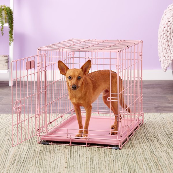 Midwest iCrate Single Door Pink Dog Crate Midwest iCrate Single Door Pink Dog Crate