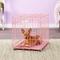 Show in main carousel: MidWest iCrate Single Door Collapsible Wire Dog Crate, Pink, 24 inch slide 6 of 12