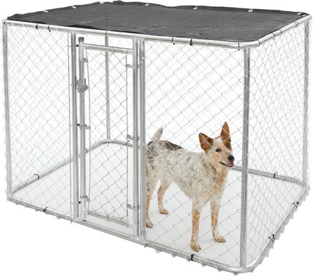 MIDWEST K9 Steel Chain Link Portable Outdoor Dog Kennel, 4-ft wide