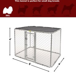 MidWest K9 Steel Chain Link Portable Outdoor Dog Kennel, 4-ft wide slide 2 of 5