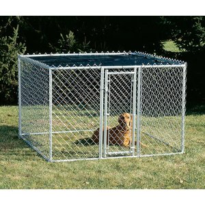 MidWest K9 Steel Chain Link Portable Outdoor Dog Kennel, 6-ft wide