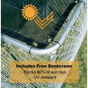 MidWest K9 Steel Chain Link Portable Outdoor Dog Kennel, 6-ft wide