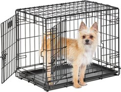 MidWest LifeStages Double Door Collapsible Wire Dog Crate, 24 inch