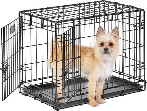 Show full view: MidWest LifeStages Double Door Collapsible Wire Dog Crate, 24 inch slide 1 of 13