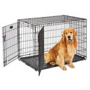 MidWest LifeStages Double Door Collapsible Wire Dog Crate, 42 inch