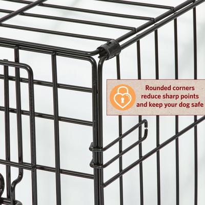 Show full view: MidWest LifeStages Double Door Collapsible Wire Dog Crate, 48 inch slide 8 of 13