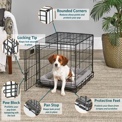 MidWest LifeStages Single Door Collapsible Wire Dog Crate, 24 inch slide 2 of 8
