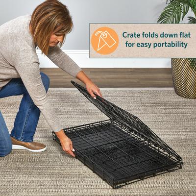 Show full view: MidWest LifeStages Single Door Collapsible Wire Dog Crate, 48 inch slide 4 of 12