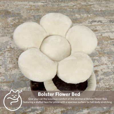 Show full view: MidWest Lily Flower 25.48-in Faux-Fur Cat Tree, Brown/Tan slide 3 of 7