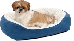 MidWest Overstuffed Micro-Terry Cuddle Dog & Cat Bed, Blue, Medium