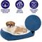 Show in main carousel: MidWest Overstuffed Micro-Terry Cuddle Dog & Cat Bed, Blue, Medium slide 3 of 5