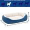 Show in main carousel: MidWest Overstuffed Micro-Terry Cuddle Dog & Cat Bed, Blue, Medium slide 4 of 5