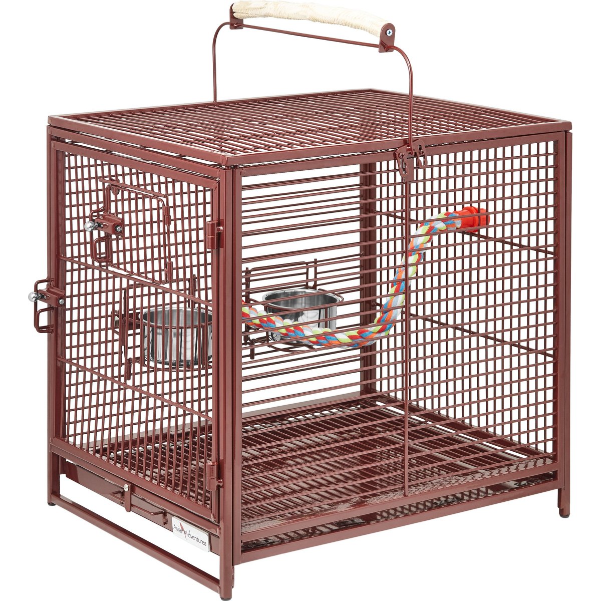 MidWest Poquito Avian Hotel Travel Carrier Bird Cage, Ruby