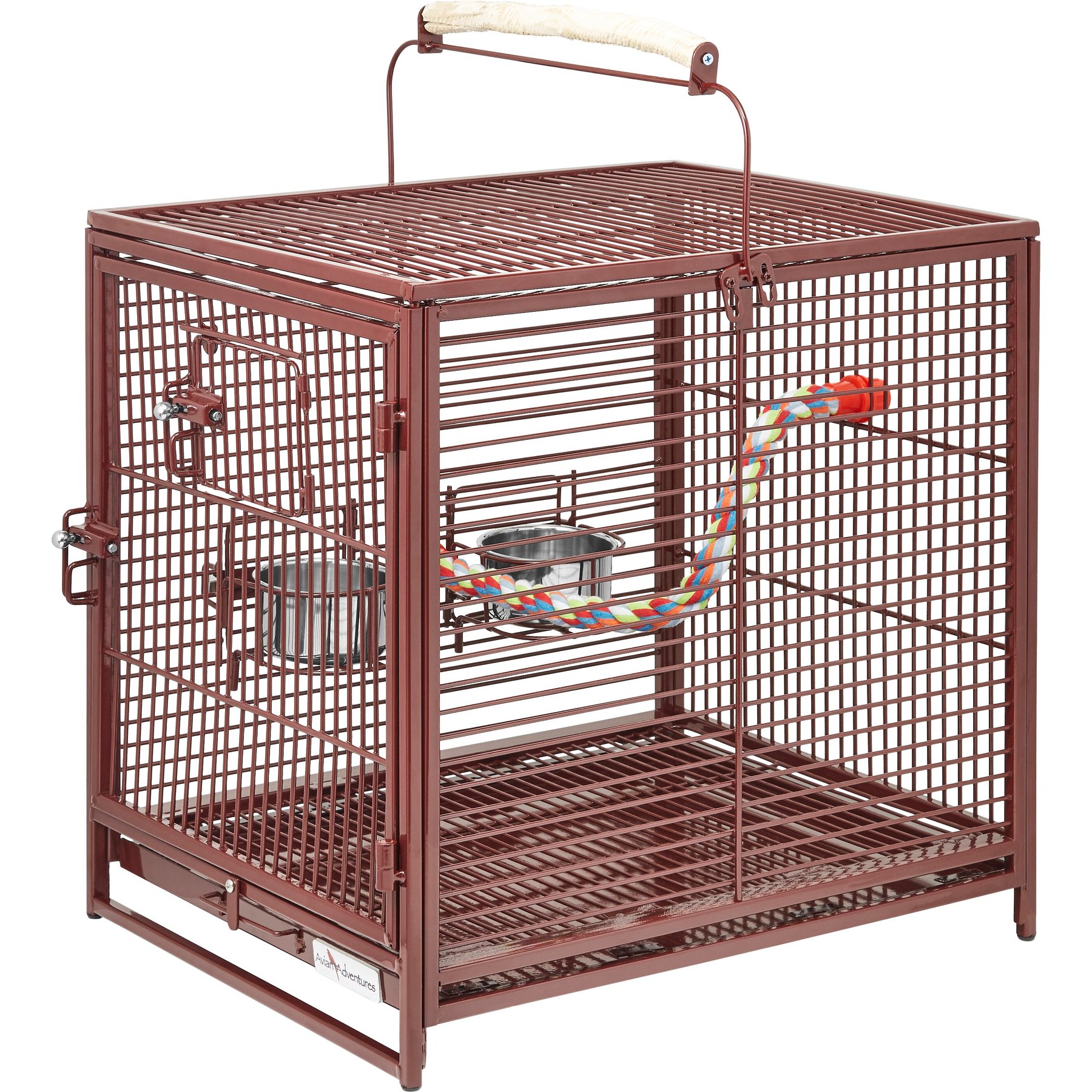 MidWest Poquito Avian Hotel Travel Carrier Bird Cage, Ruby