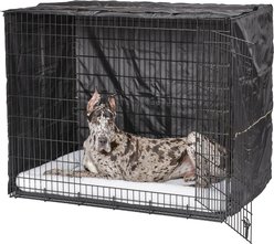 MidWest Quiet Time Crate Cover, 54-in, Black, Giant