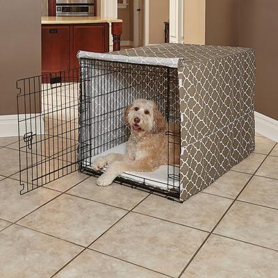 Show full view: MidWest Quiet Time Crate Cover, Brown Geometric, 48-in slide 4 of 8