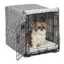 MidWest Quiet Time Crate Cover, Gray Geometric, 24-in