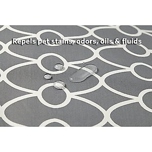 MidWest Quiet Time Crate Cover, Gray Geometric, 24-in