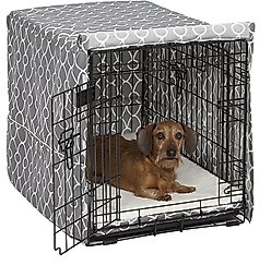 MidWest Quiet Time Crate Cover, Gray Geometric, 30-in slide 1 of 6