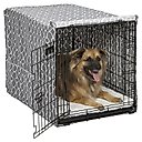MidWest Quiet Time Crate Cover, Gray Geometric, 36-in