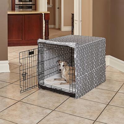 Show full view: MidWest Quiet Time Crate Cover, Gray Geometric, 36-in slide 4 of 8